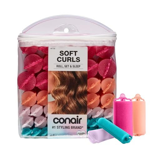 Conair Foam Overnight Heatless Curls Hair Rollers (48-Count)