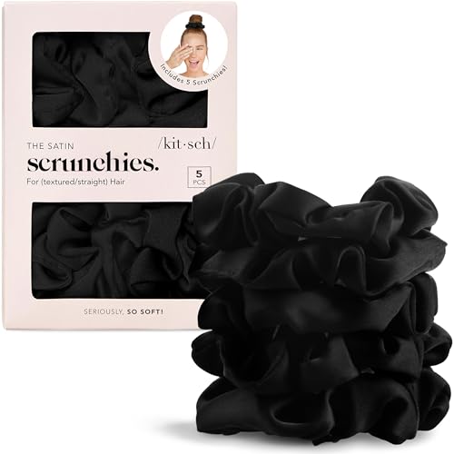 Kitsch Satin Scrunchies (5-Pack)